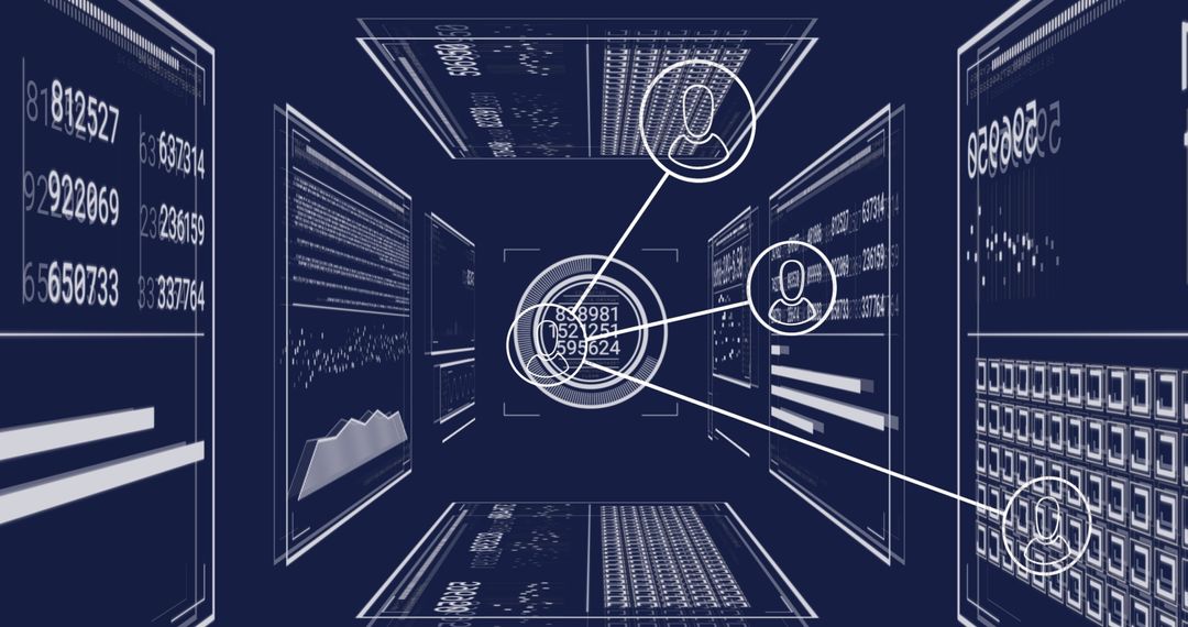 Futuristic Digital Data Connections and Processing Concept