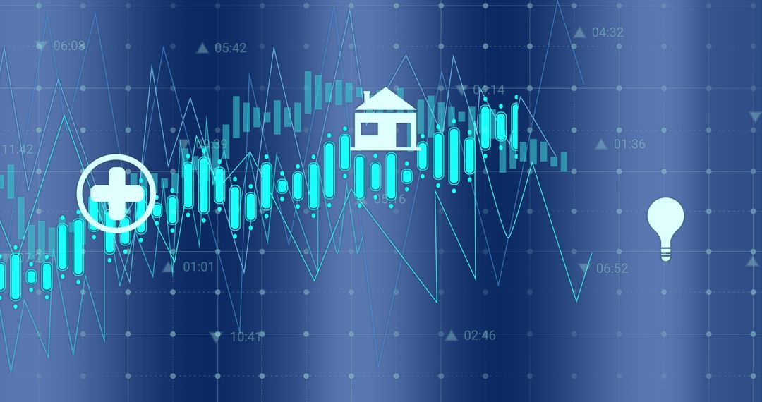 Data Analytics Digital Interface with Icons