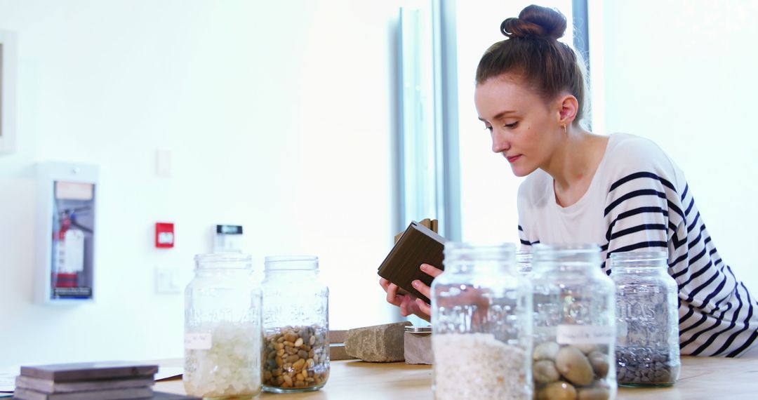 Female Scientist Analyzing Rock Samples in Laboratory - Free Images, Stock Photos and Pictures on Pikwizard.com