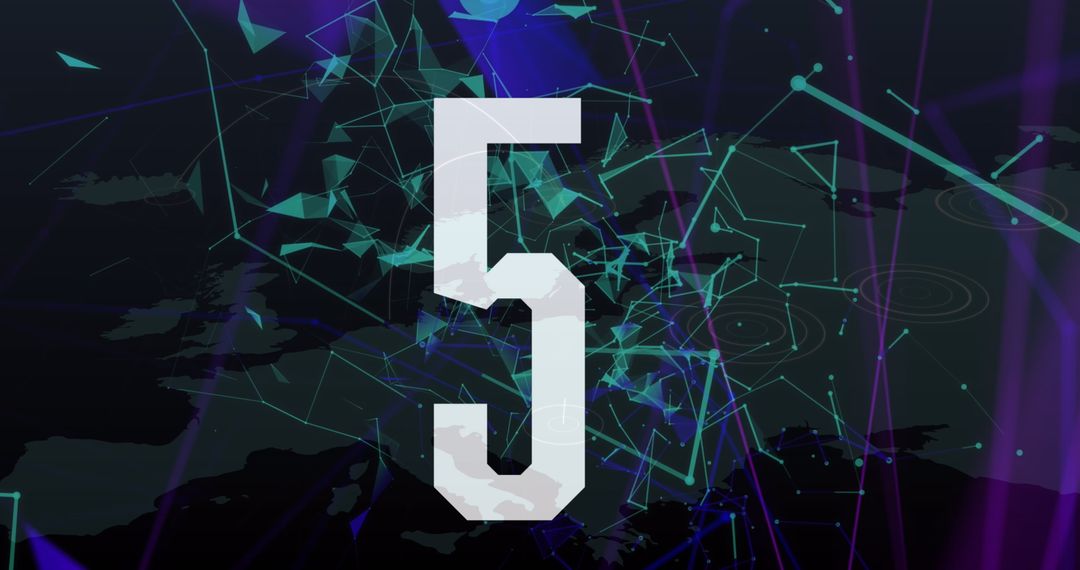 Global Technology Network Countdown Concept on Dark Background
