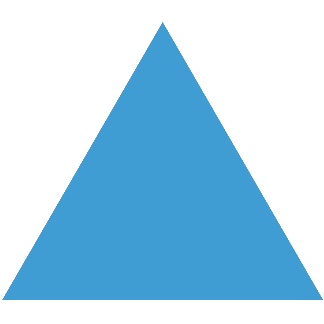 Blue Triangle on Transparent Background for Creative Designs