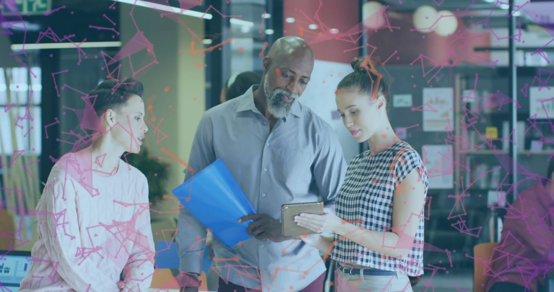 Creative Digital Collaboration in Modern Office Environment