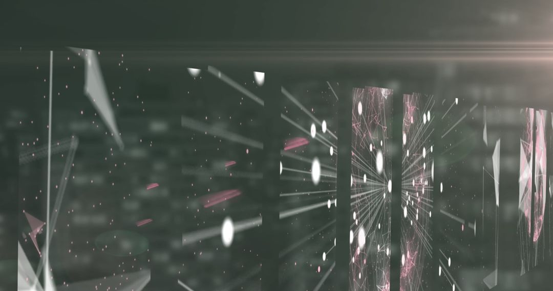 Futuristic Global Networking Plexus Against Urban Skyline