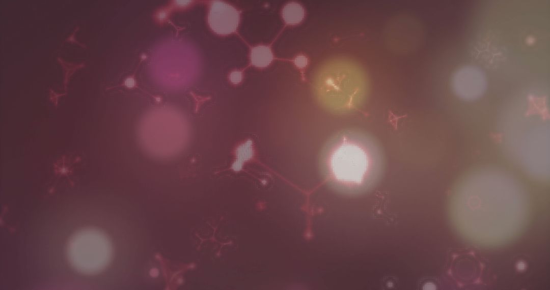 Abstract Floating Light Spots in Dark Atmospheric Background