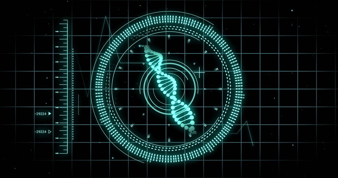 futuristic dna science and data processing interface - Free Images, Stock Photos and Pictures on Pikwizard.com