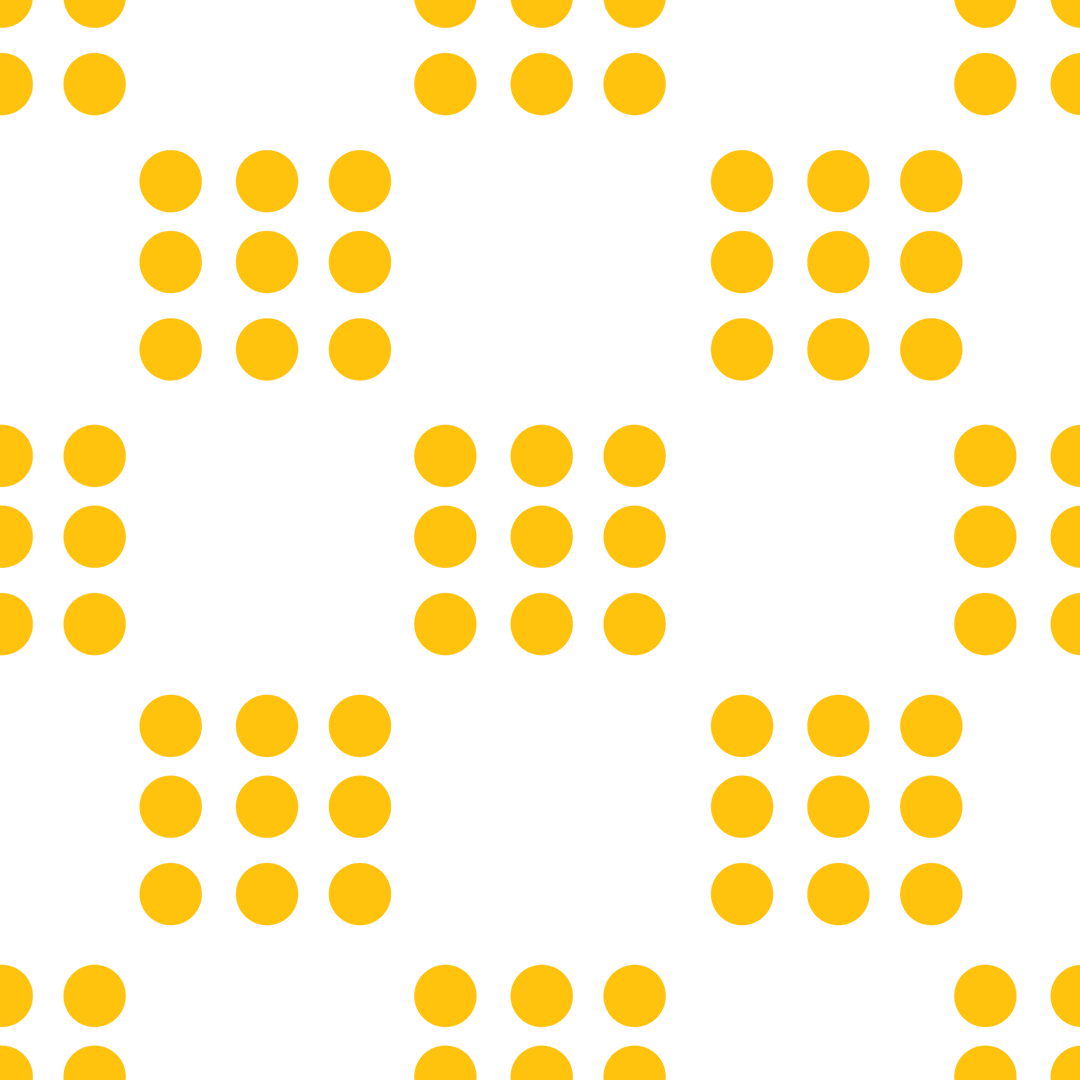 Seamless Yellow Dot Pattern on Transparent Background