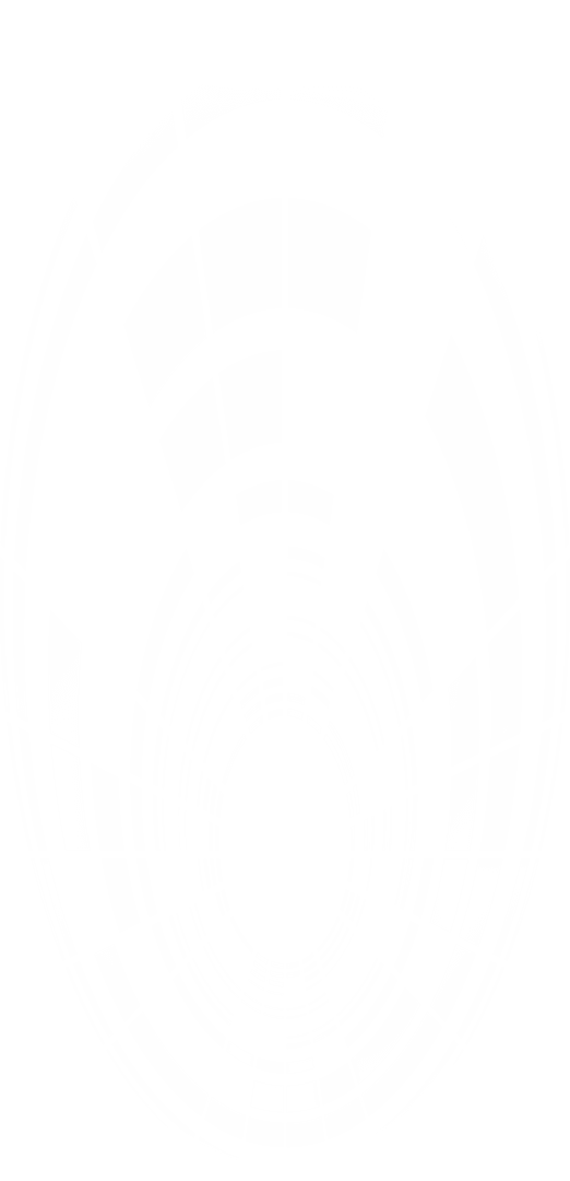 Abstract White Circular Design on Transparent Background