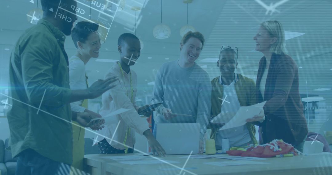 Diverse Group Collaborating on Innovative Business Project