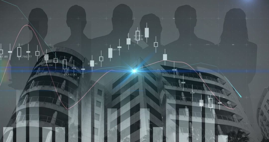 Abstract Financial Data Merging with Cityscape Imagery