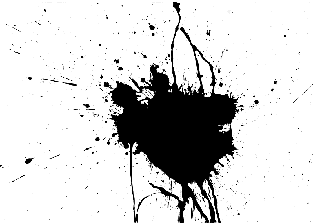 Black Stain Illustration on Transparent Background