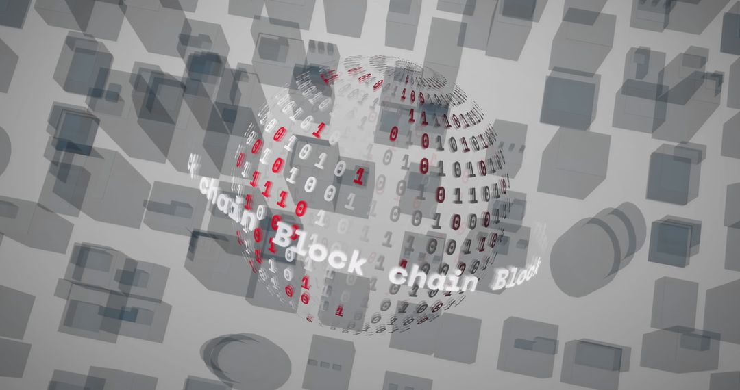 Rotating Digital Globe with Blockchain Data Processing Effects - Free Images, Stock Photos and Pictures on Pikwizard.com