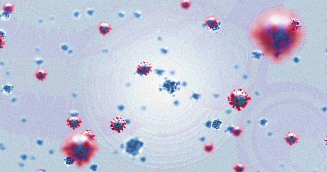 Digital Representation of Virus Cells on Abstract Background