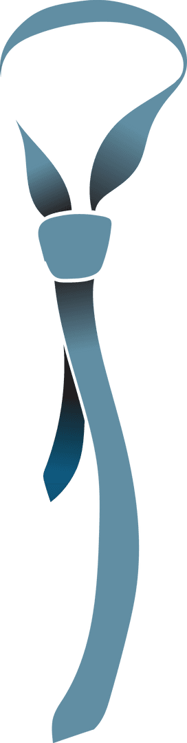 Elegant Blue Tie Illustration on Transparent Background