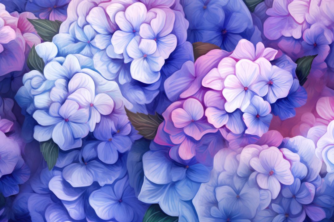 Full frame of blue and pink hydrangeas background, created using generative ai technology - Free Images, Stock Photos and Pictures on Pikwizard.com