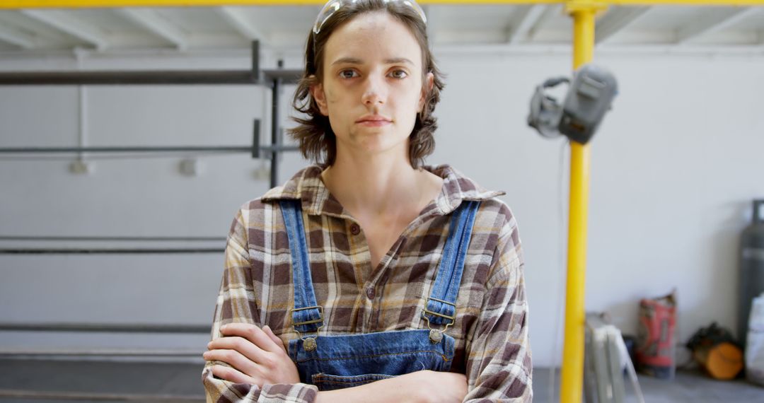 Confident Female Mechanic in Garage - Free Images, Stock Photos and Pictures on Pikwizard.com