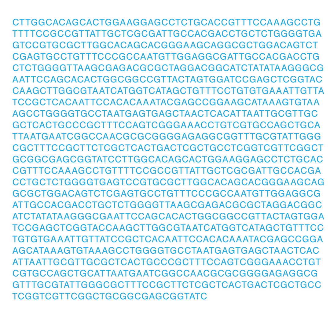 Transparent Digital Illustration of Repeated Blue Letters