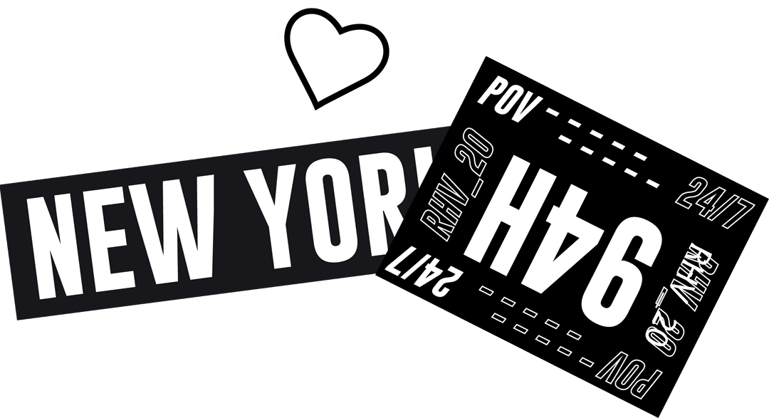 New York and H4U Urban Stickers on Transparent Background