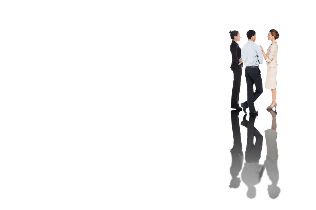Diverse Business Colleagues Transparent Background Standing