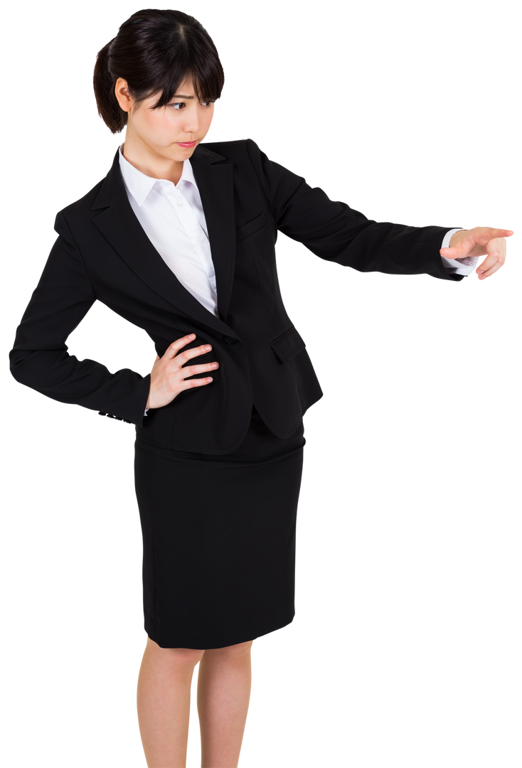 Transparent Background Asian Businesswoman Standing Pointing - Download Free Stock Images Pikwizard.com