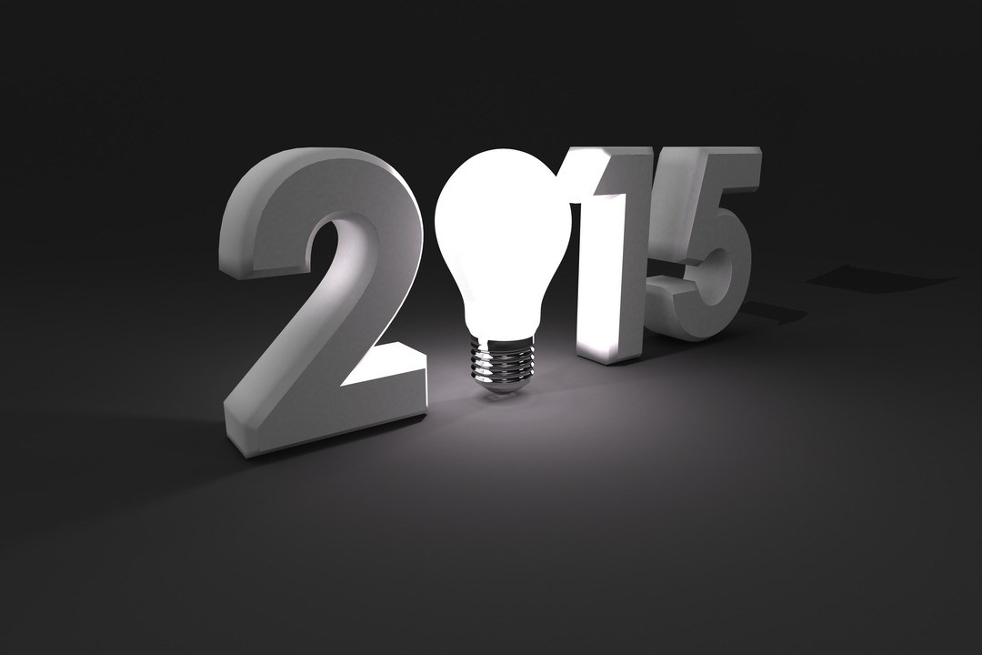 2015 Numbers and Lightbulb on Transparent Background - Download Free Stock Images Pikwizard.com