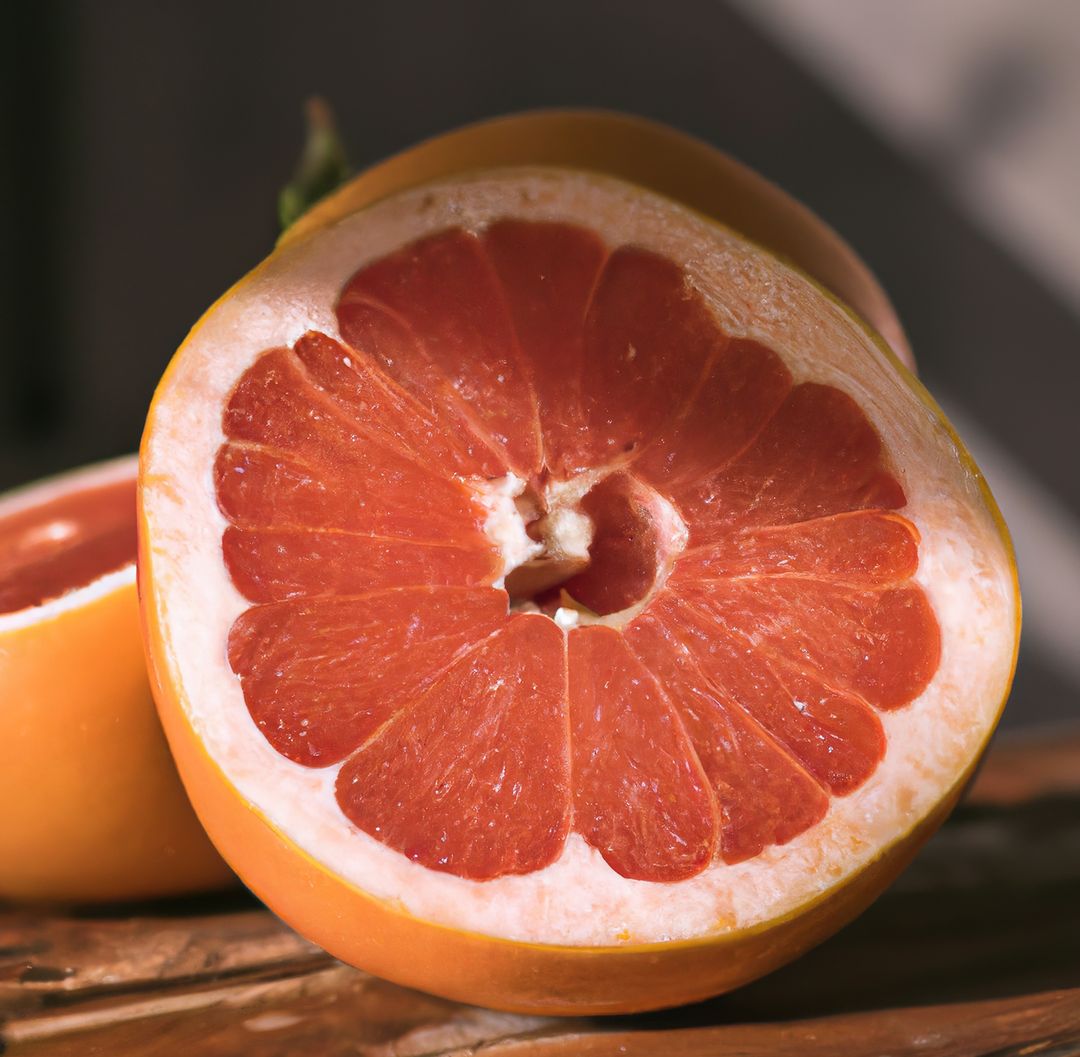 Close Up of Fresh Juicy Grapefruit on Wooden Table - Free Images, Stock Photos and Pictures on Pikwizard.com