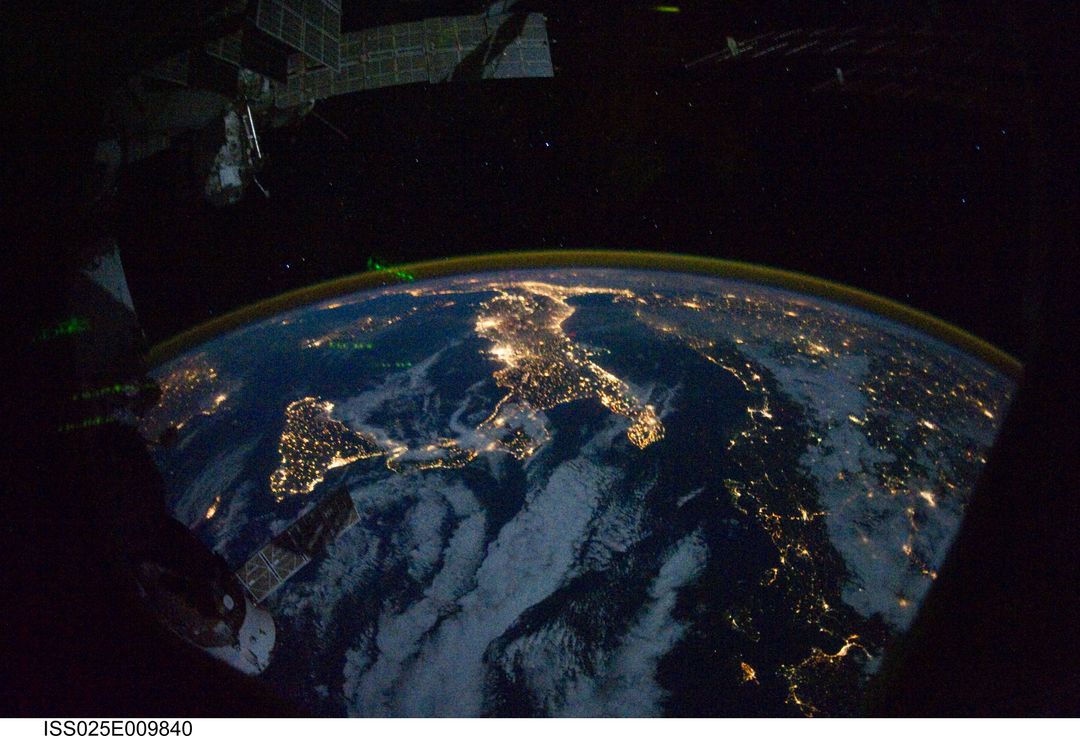 Night Earth Observation taken by the Expedition 25 crew - Free Images, Stock Photos and Pictures on Pikwizard.com