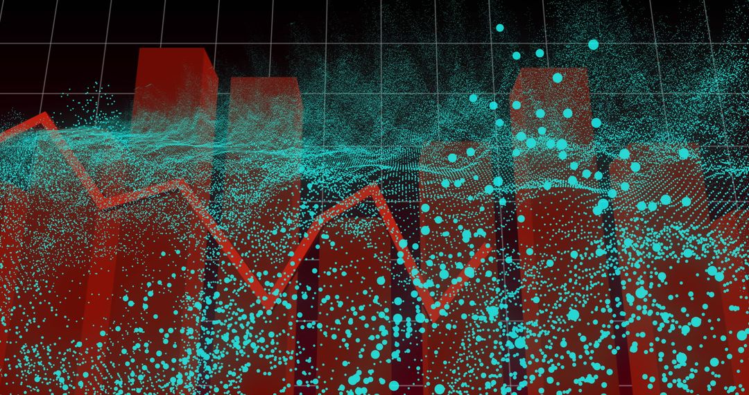 Abstract Data Visualization with Retro Futuristic Aesthetic