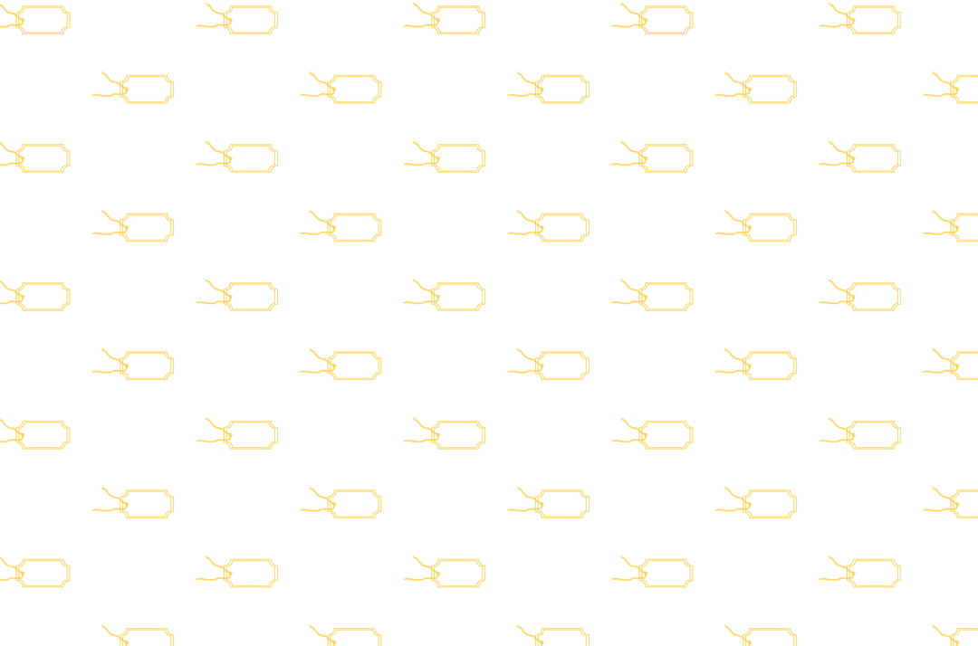 Yellow Tags Illustration on Transparent Background for Patterns