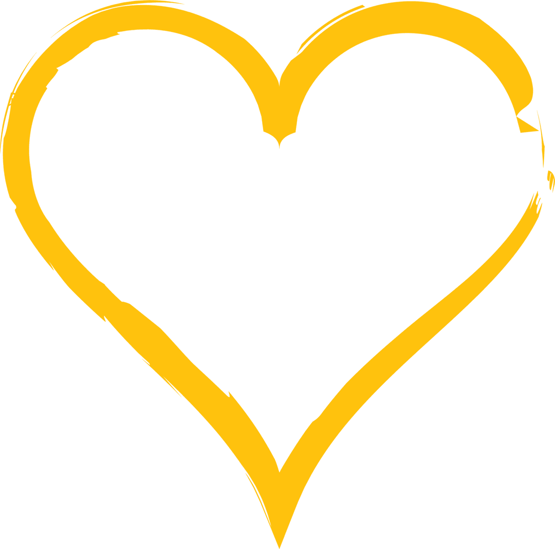 Yellow Heart Icon on Transparent Background for Creative Designs