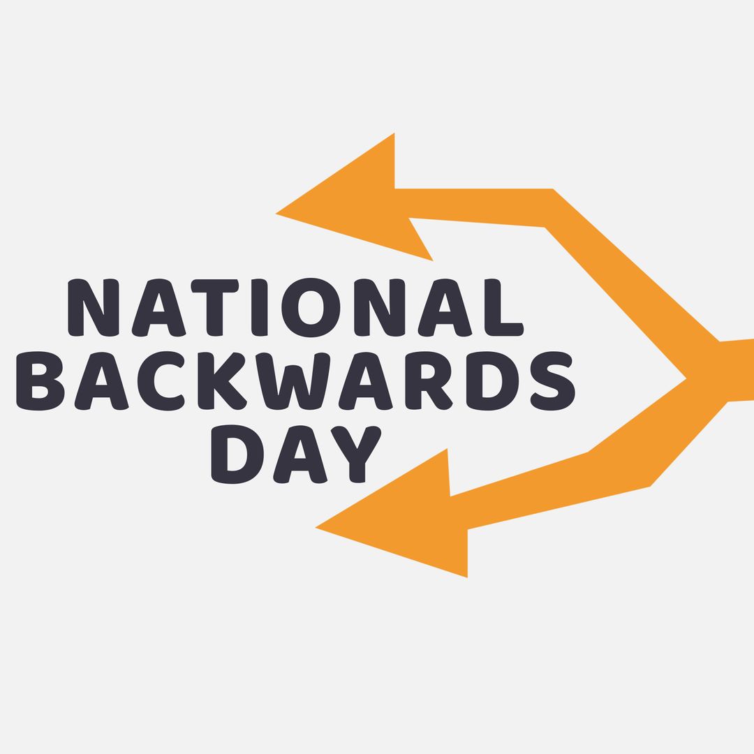 National Backwards Day Concept with Arrow Symbolism
