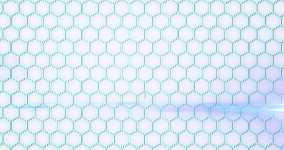 Interconnected Glowing Blue Hexagons Global Network Technology