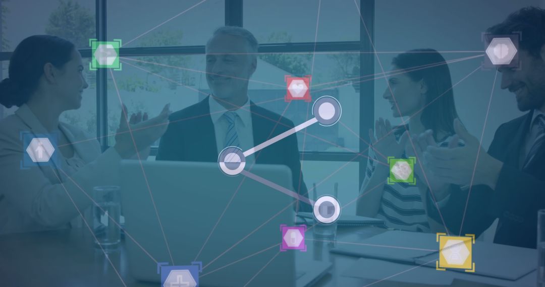 Diverse Business Team Engaging in Digital Network Connectivity