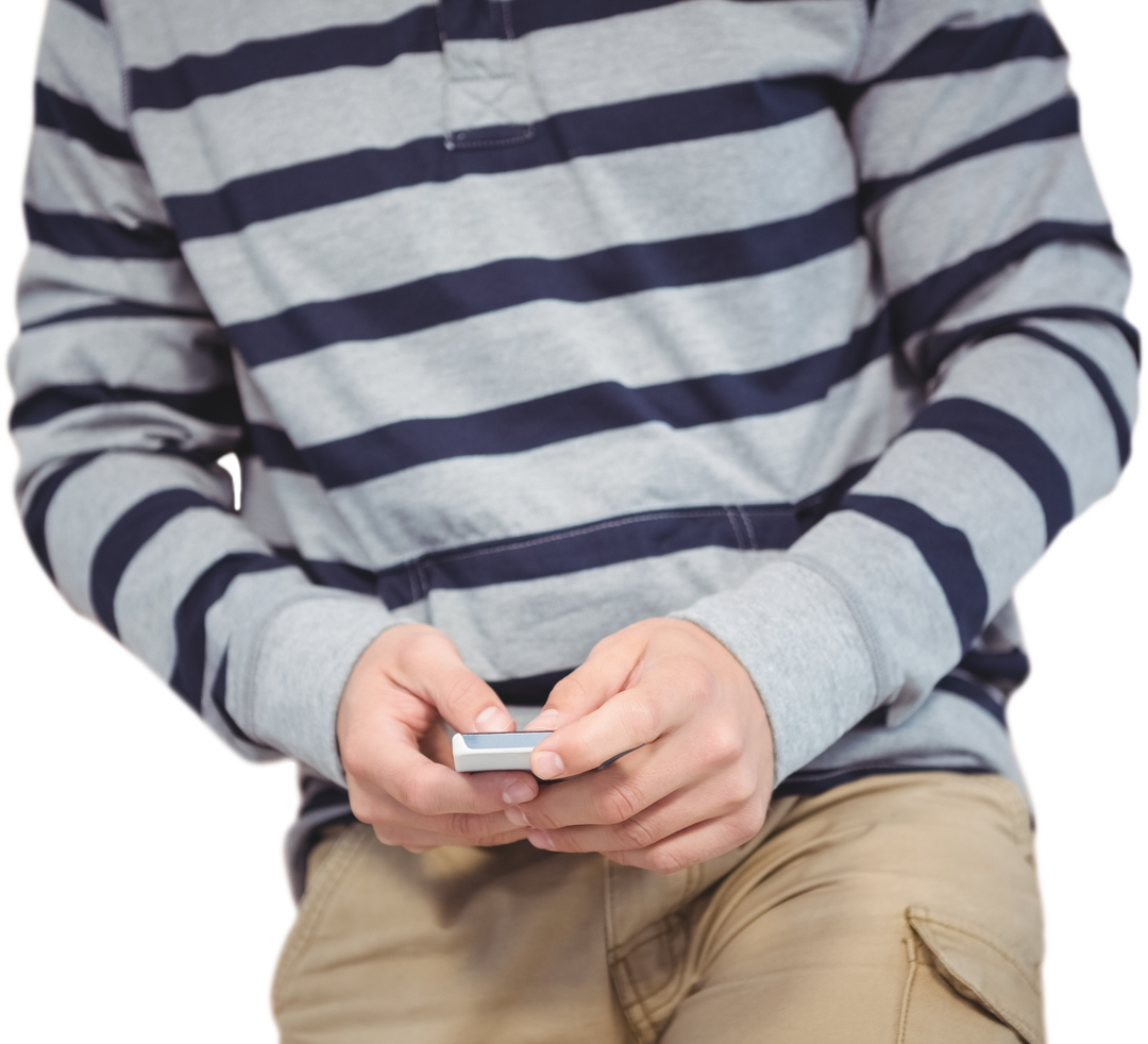 Man Leaning Against Wall Using Smartphone Isolated on Transparent Background - Download Free Stock Images Pikwizard.com