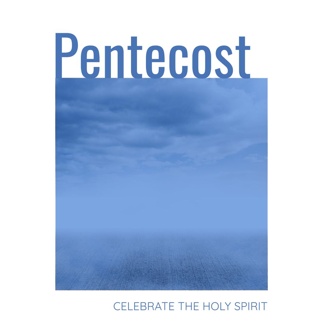 Pentecost Celebration Poster with Blue Sky and Sea Background - Download Free Stock Templates Pikwizard.com