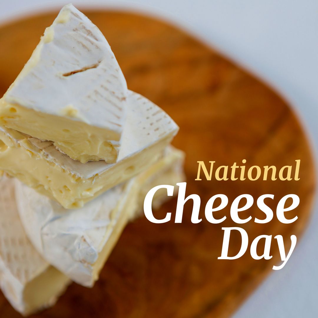 Celebrating National Cheese Day with Creamy Soft Cheese on Wooden Board - Download Free Stock Templates Pikwizard.com