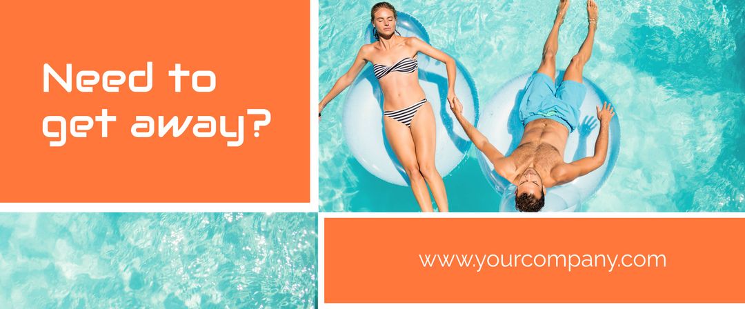 Couple Enjoying Pool Float for Ultimate Relaxation and Escape