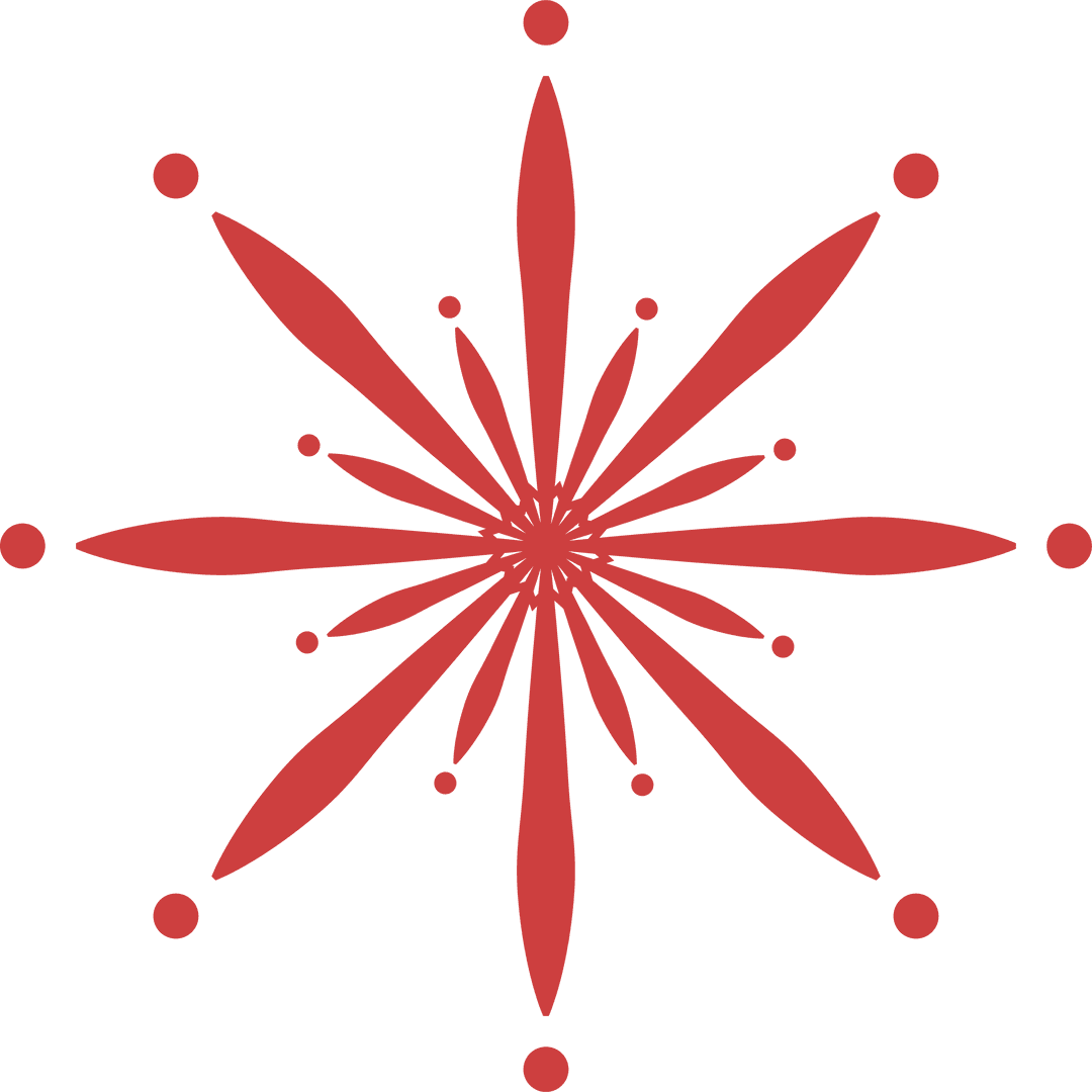 Big Red Rosette Isolated on Transparent Background for Decoration