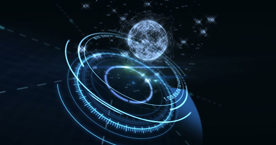 Digital Earth with Futuristic Data Visualizations