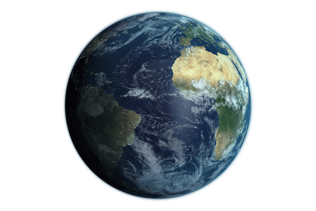 Transparent Globe with Realistic Earth View