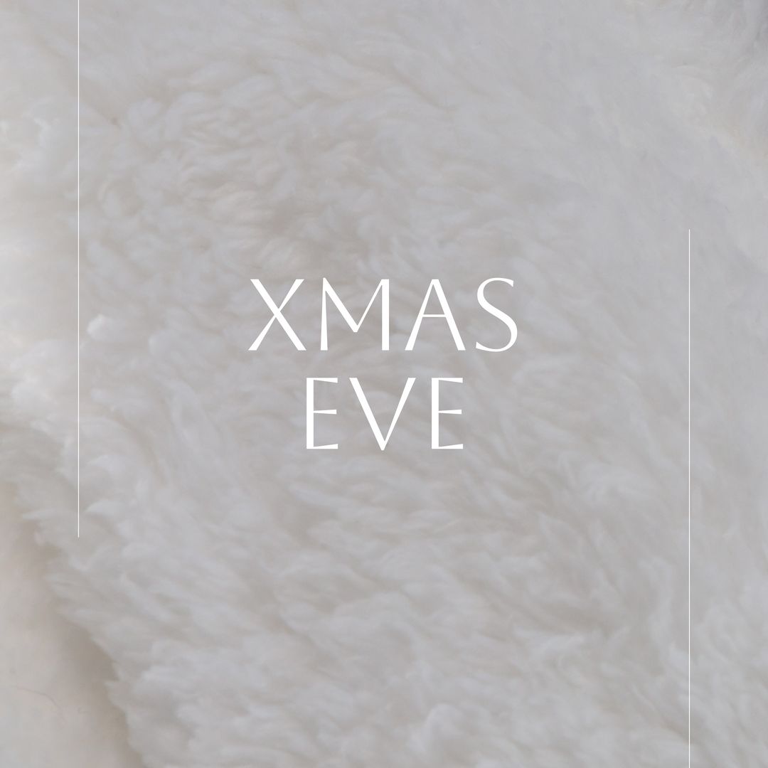 Xmas Eve Text on White Fluffy Background - Download Free Stock Templates Pikwizard.com