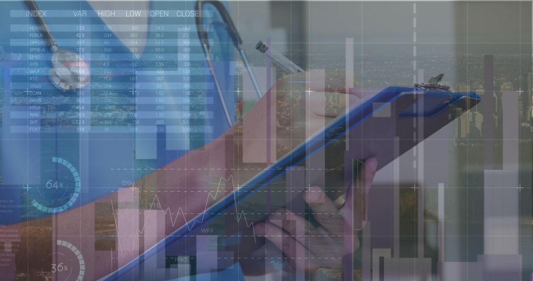 Dynamic Digital Interface in Healthcare Analytics Concept