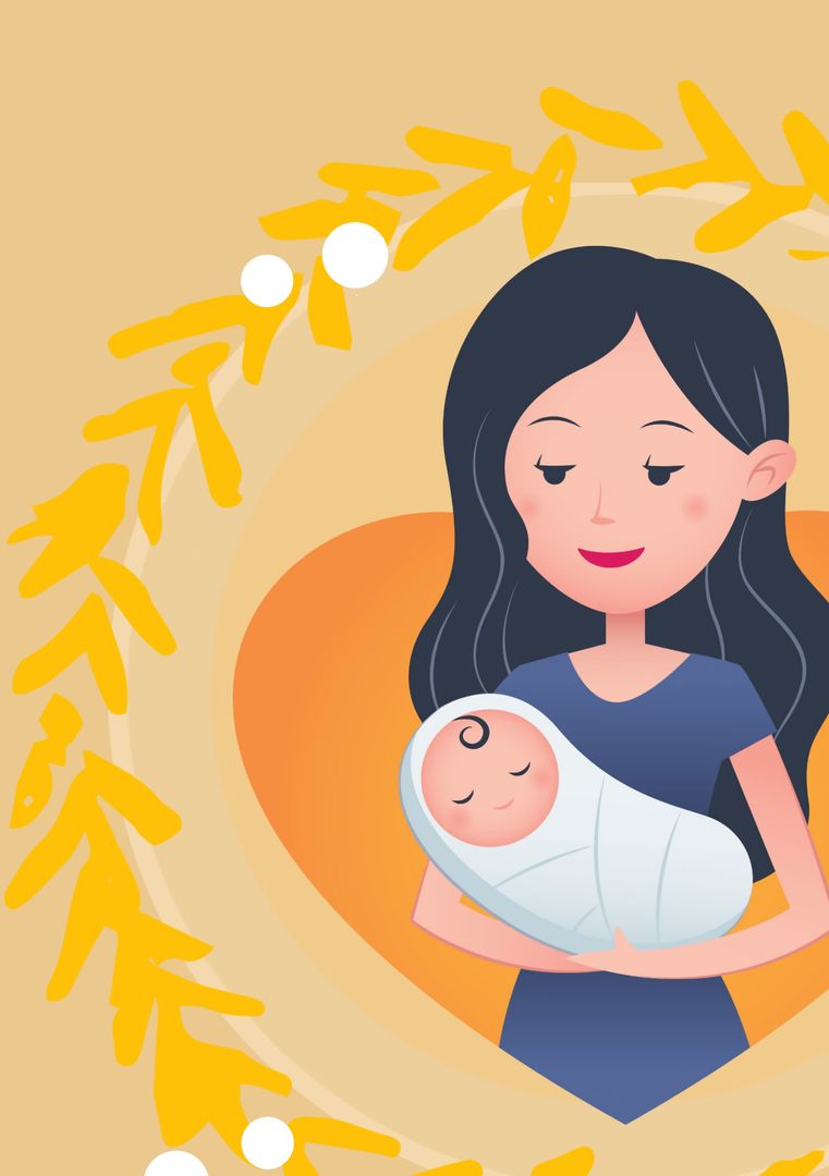 Mother Holding Newborn Baby Celebrating Motherhood - Download Free Stock Templates Pikwizard.com