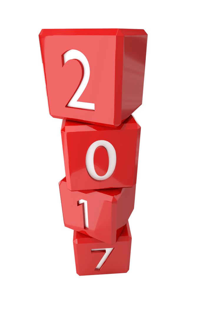 Transparent Red Cube Number Blocks Stacked with 2017 Digits - Download Free Stock Images Pikwizard.com