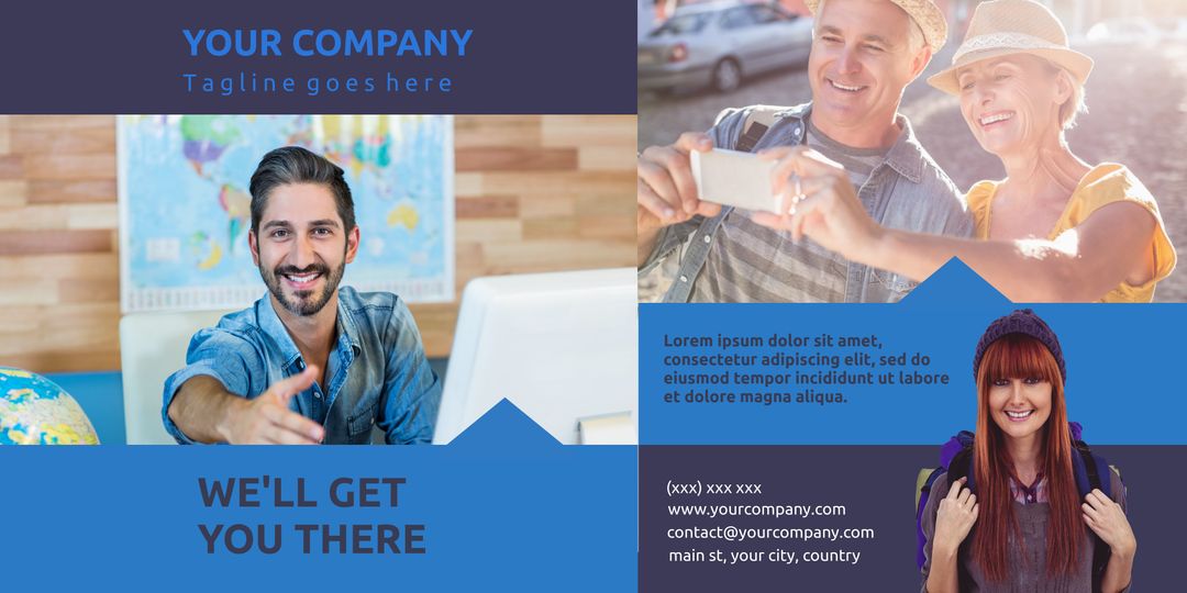 Professional Service Advertisement Template Featuring Confident Individuals