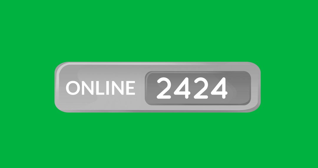 Online User Counter Display on Green Background