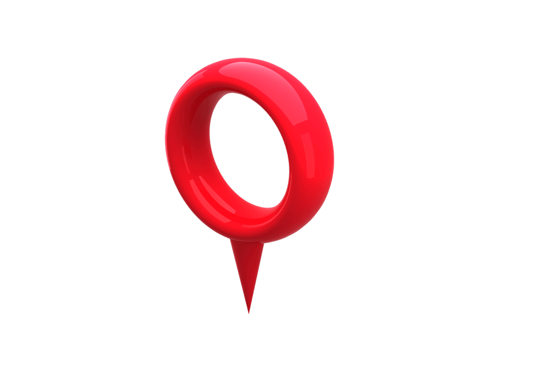 Red 3D Transparent Navigation Marker Icon Glossy Design - Download Free Stock Images Pikwizard.com