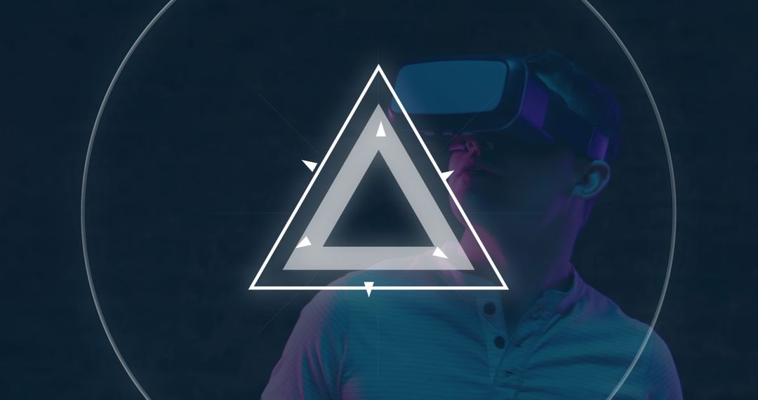 Innovative VR Experience with Geometric Overlay