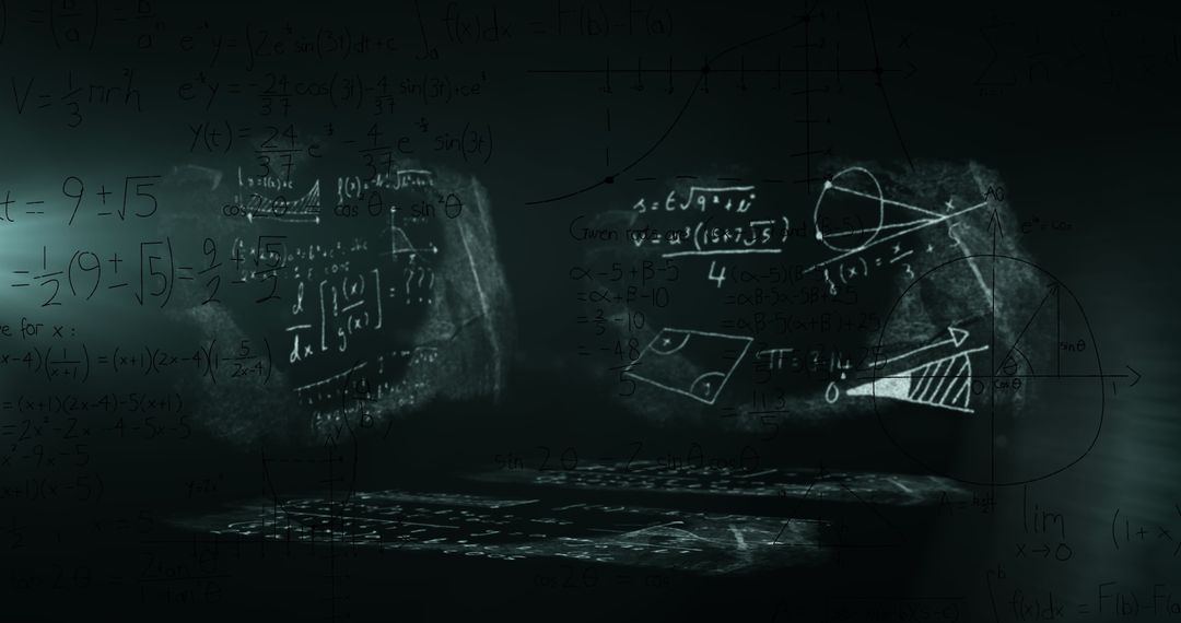 Abstract Mathematical Formulas with Light Trails