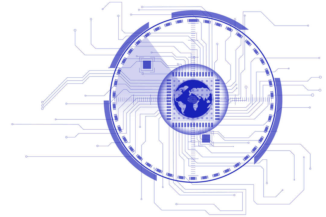 Digital Globe and Scanner with Circuit Pattern on Transparent Background - Download Free Stock Images Pikwizard.com