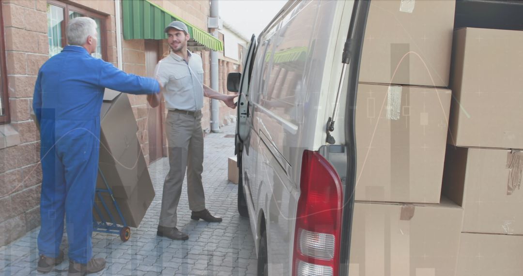 Warehouse Workers Loading Delivery Van with Boxes - Free Images, Stock Photos and Pictures on Pikwizard.com